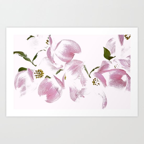 Dogwood Tree Flowers-pink Art Print