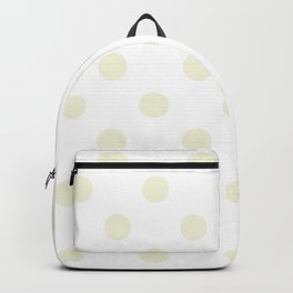 Polka Dots - Beige on White Backpack