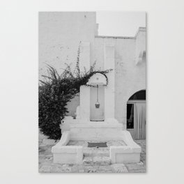 Waterpump in an old farm in Ostuni, Italy / photo art made in Europe. Black and white colored. Art Print Canvas Print