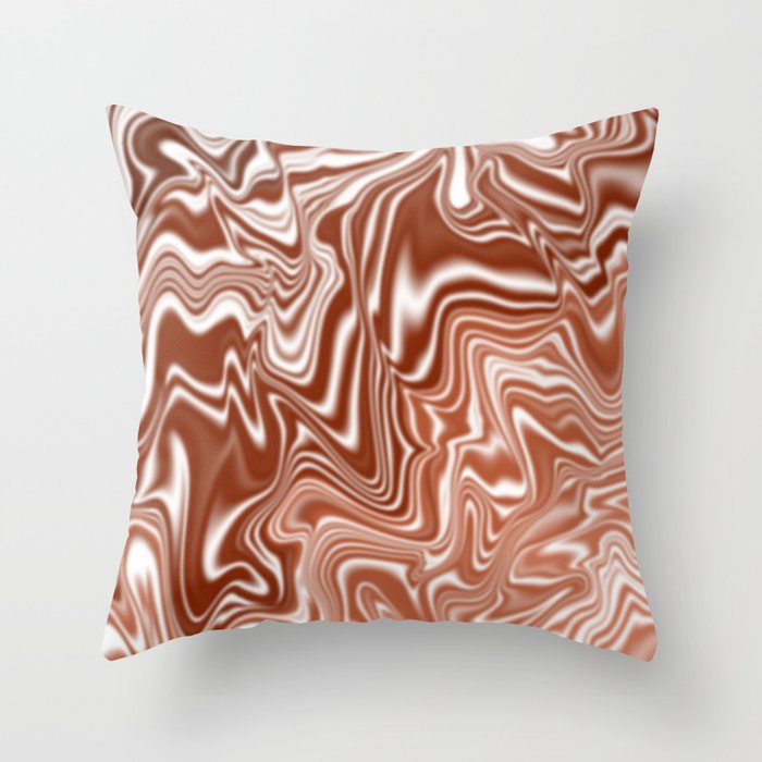 Chocolate Vanilla Swirl Throw Pillow