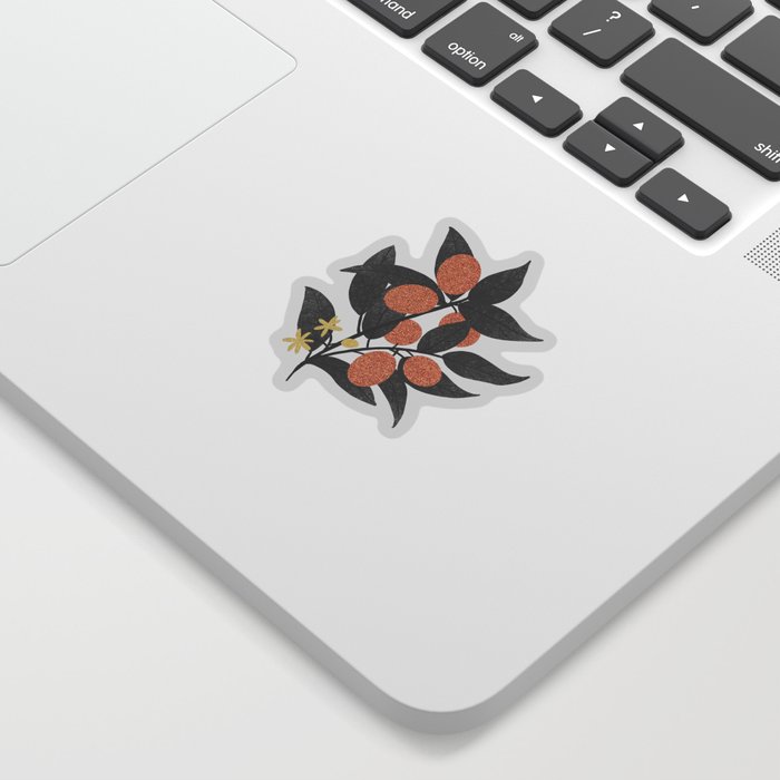 Black and copper kumquats  Sticker