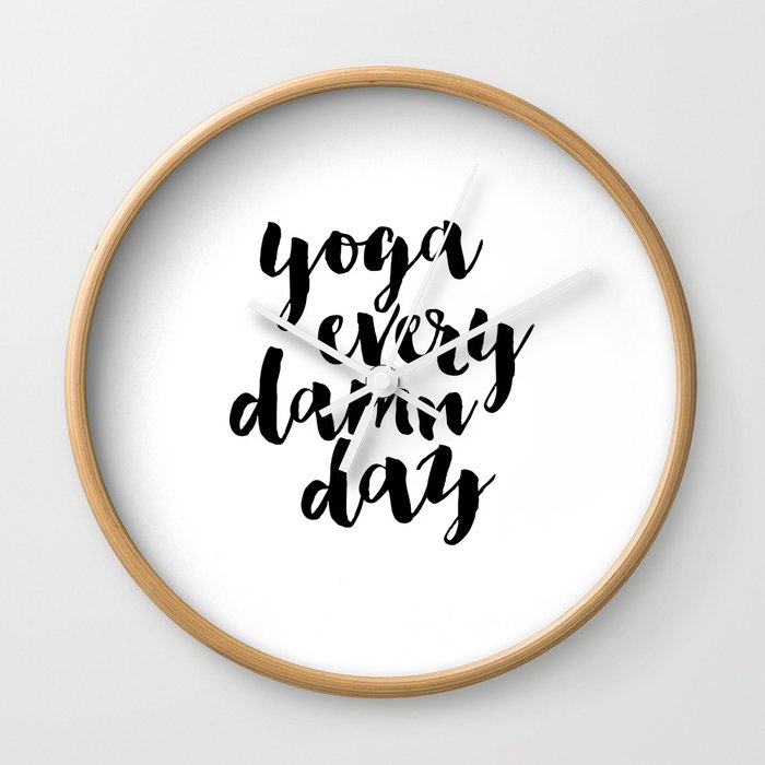 yoga each working day, humorous print,inspirational quotation,exercise print,printable wall artwork,exercise decor Wall Clock by means of alextypography photo relating to Yoga Printable referred to as yoga each working day, humorous print,inspirational quotation,training print,printable wall artwork,conditioning decor Wall Clock as a result of alextypography
