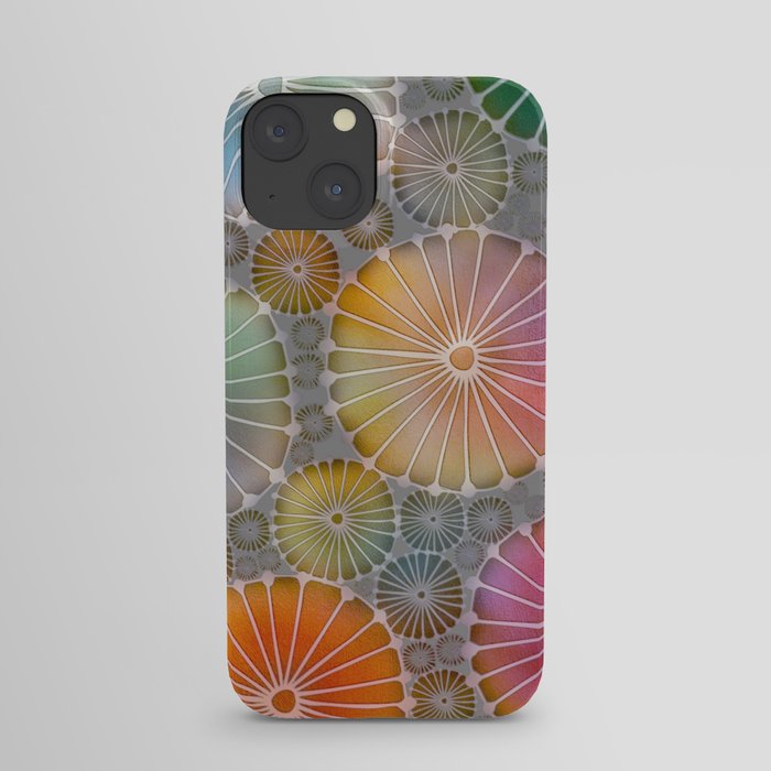 Abstract Floral Circles 4 iPhone Case