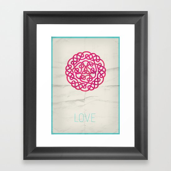 Love poster Framed Art Print