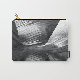 Sandstone, mountains, lake, and sky nature black and white portrait photograph / photography Carry-All Pouch | Rock, Black And White, Black, Photo, Nature, Grandcanyon, And, Formations, Utah, White 