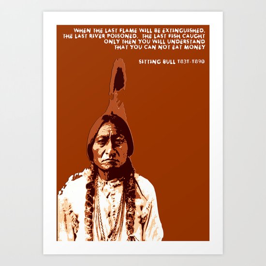 Sitting Bull Native Indian Art Print