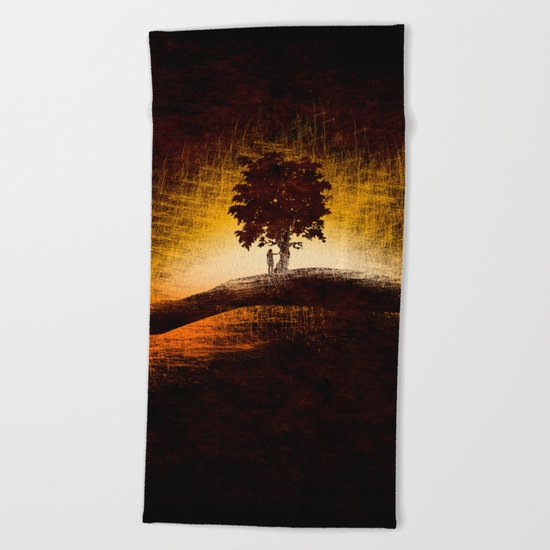 i love trees Beach Towel
