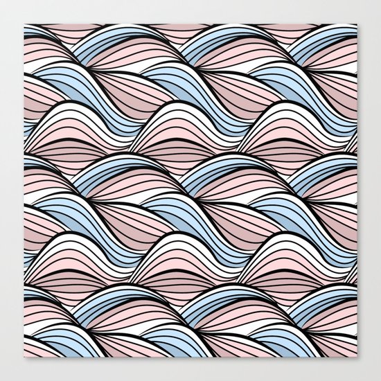 Thread pink blue Canvas Print