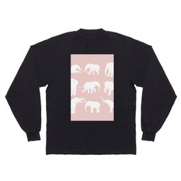 Rose elephant silhouette Long Sleeve T-shirt