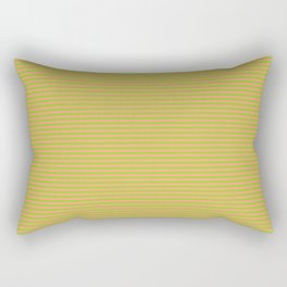 [ Thumbnail: Light Salmon and Green Colored Pattern of Stripes Rectangular Pillow ]