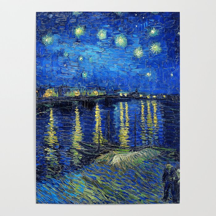 Starry Night Over the Rhone by Vincent van Gogh Poster