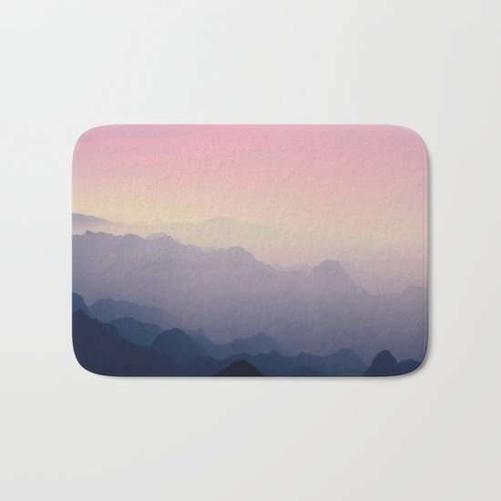 Foggy Mountains Bath Mat