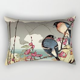 Blossoms and Birds Rectangular Pillow