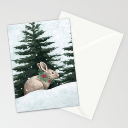 Winter Bunny Stationery Card