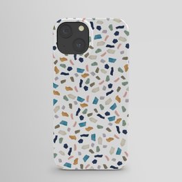 Terrazo Texture - Blue and Earth tones iPhone Case