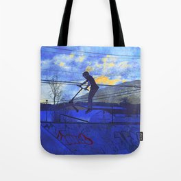 Scooter Sunset Tote Bag