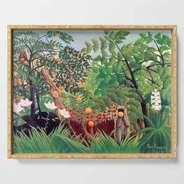 Henri Rousseau - Exotic Landscape Serving Tray