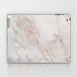 Marble Rose Gold Blush Pink Metallic by Nature Magick Laptop Skin