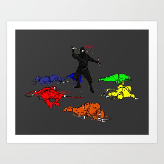 Anti-Colored Ninja Art Print
