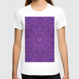 Purple Fuzzy Mandala T Shirt