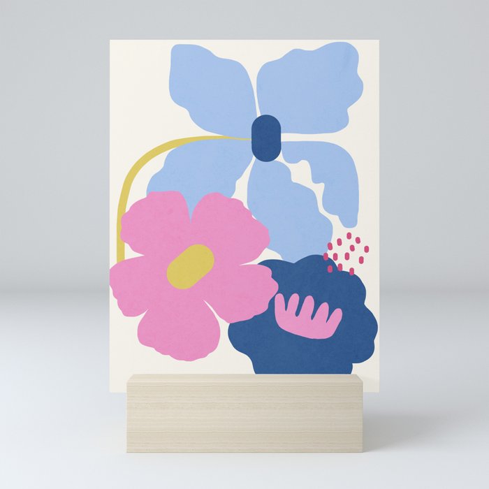 Paper Blooms - tropical Mini Art Print