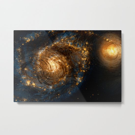 Starry Galaxy Night Metal Print