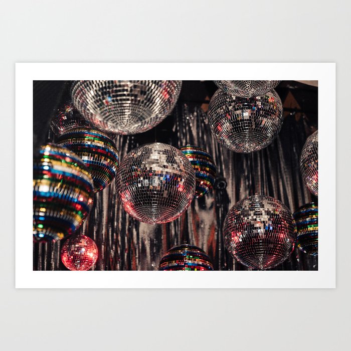 Glitter Disco Balls Art Print