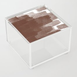 Earth Study - Abstract Contemporary Painting in Brown 1 Acrylic Box