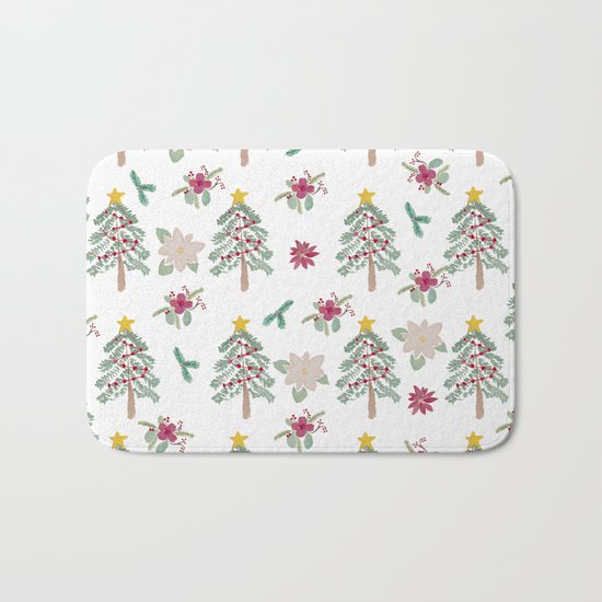 Christmas Pattern Bath Mat