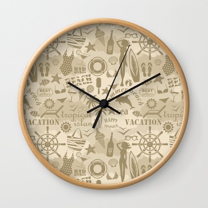 Summer time art Wall Clock