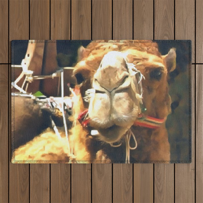 Middle Eastern Camel Outdoor Rug