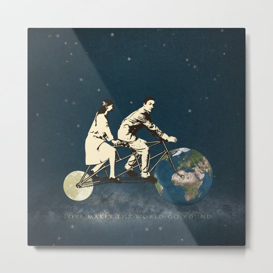 Love Makes The World Go Round Metal Print