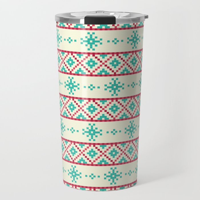 Christmas Pattern Knitted Retro Snowflake Travel Mug