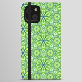 Green Geometric Meadow iPhone Wallet Case