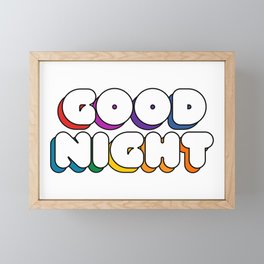 Good Night Framed Mini Art Print