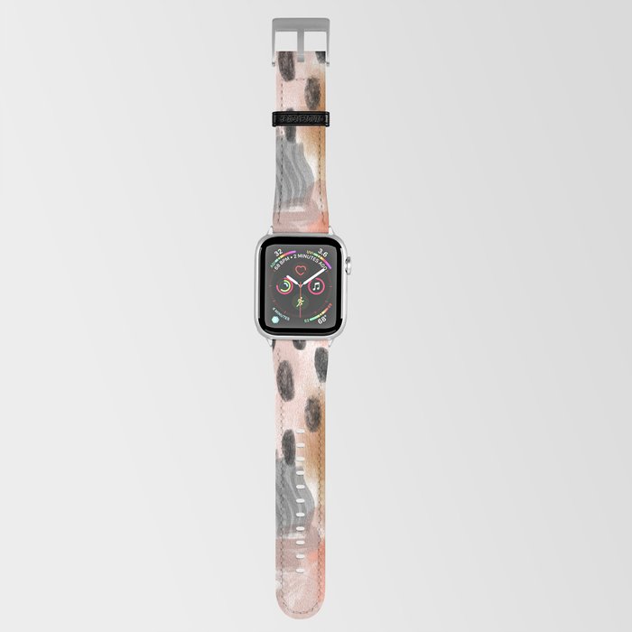 Floral Grit Black Brushstrokes  Apple Watch Band