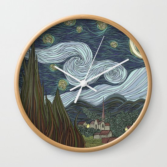 starry night Wall Clock