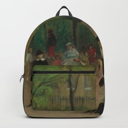 Luxembourg Gardens Oil Painting by William James Glackens Backpack