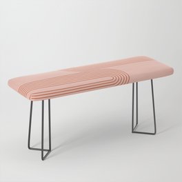 Geometric Lines Rainbow 16 in Red RoseGold Bench