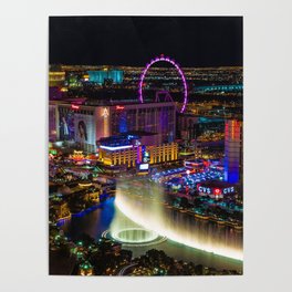 Las Vegas, Nevada, City Lights Poster