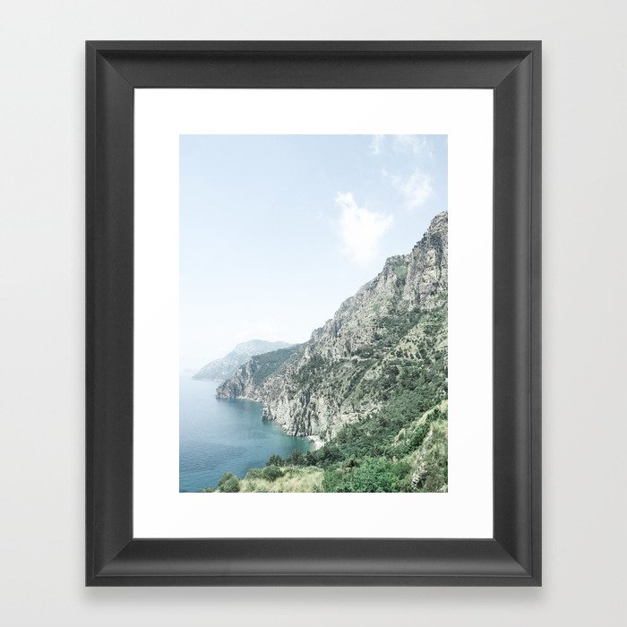 Summer Italian Coast Framed Art Print