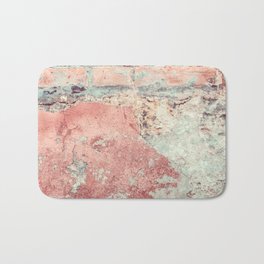Old textured concrete wall with natural defects. Scratches, cracks, crevices.  Bath Mat | Gray, Brick, Grunge, Concrete, Art, Fragment, Destruction, Blank, Background, Aged 