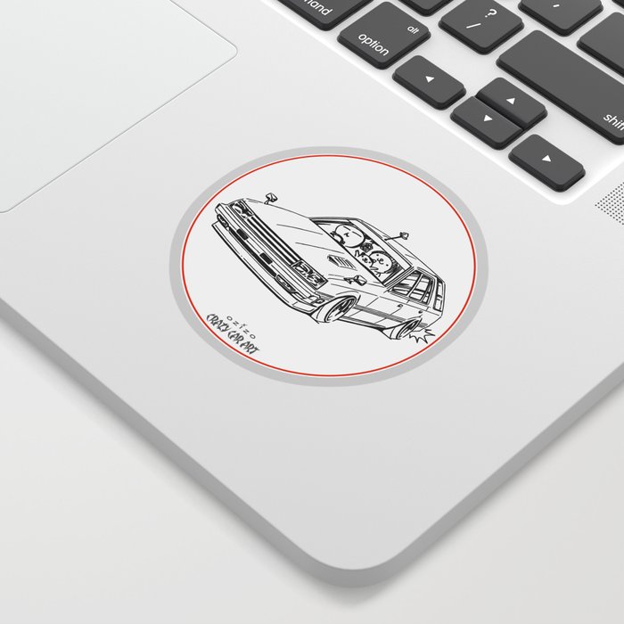 Crazy Car Art 0213 Sticker By Mame Ozizo Society6 Crazy Car Art 0213 Sticker