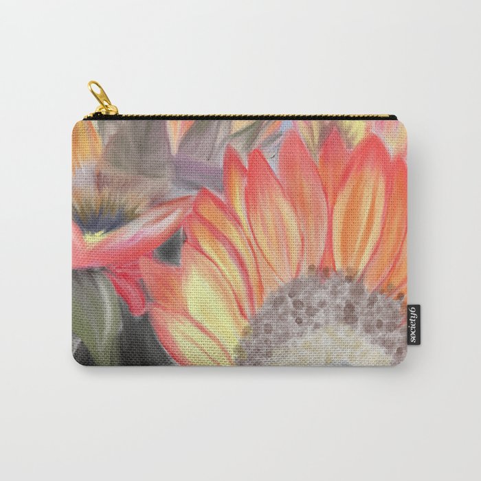 Fall Sunflowers Carry-All Pouch