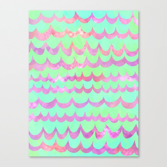 WAVES - Pastel Canvas Print
