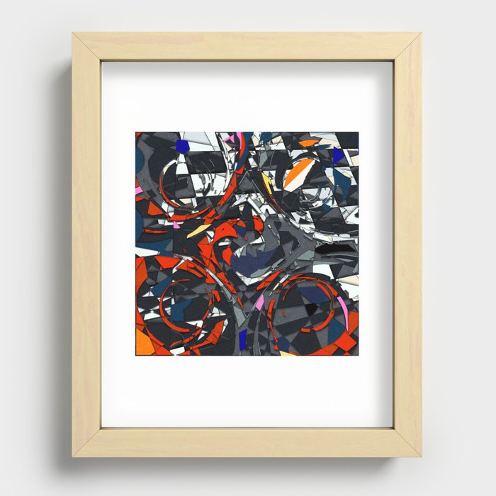 It's racing day in abstract Recessed Framed Print