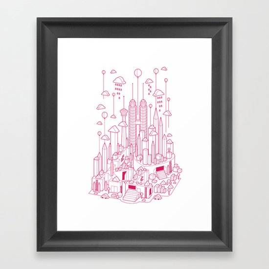 Kuala Lumpur (Red ver.) Framed Art Print