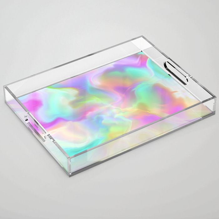 Rainbow liquid colors Acrylic Tray