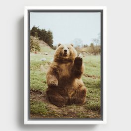 Hi Bear Framed Canvas