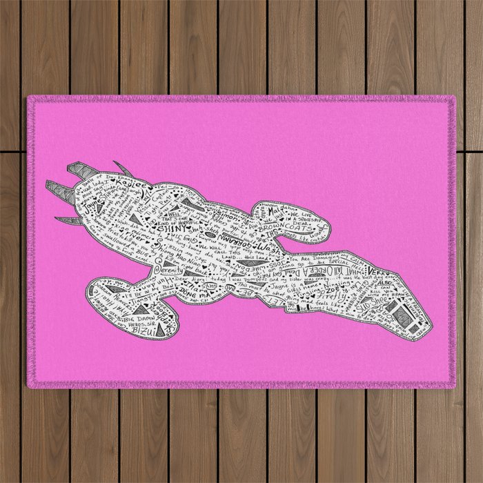PINK Fire Fly Outdoor Rug